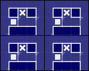 Vienkārši aizved kasti līdz X, pa ceļam šķērsojot daudz durvju. Lai pārvietotos, lieto bultu taustiņus, R atjauno puzzli, Q maina spēles attēla kvalitāti, S izmaiņa skaņu.